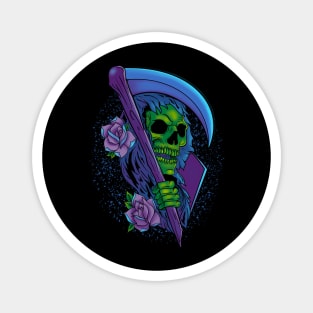 Grim Reaper and Roses Magnet